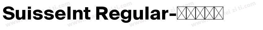 SuisseInt Regular字体转换